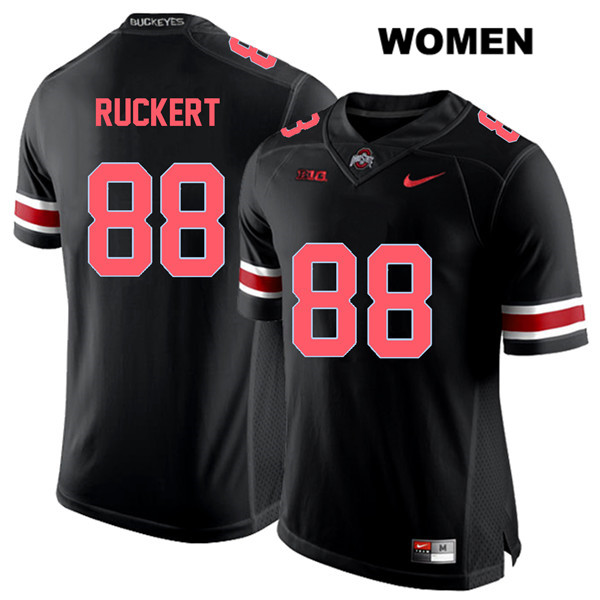 Ohio State Buckeyes Women's Jeremy Ruckert #88 Red Number Black Authentic Nike College NCAA Stitched Football Jersey YX19O43WS
